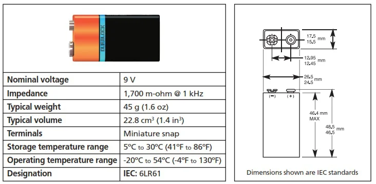 9v batería, doppler fetal batter, alkaline batería, baysonic batería ,The nine-volt batería, or 9-volt batería