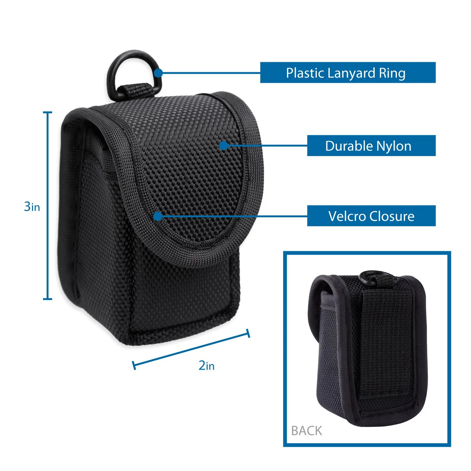 oxímetro de pulso Case - Nylon O2 Saturation monitor Case - SPO2 oxímetro de pulso maletín de transporte - portátil Oxygen sensor Carry Pouch - Fingertip oxímetro Case
