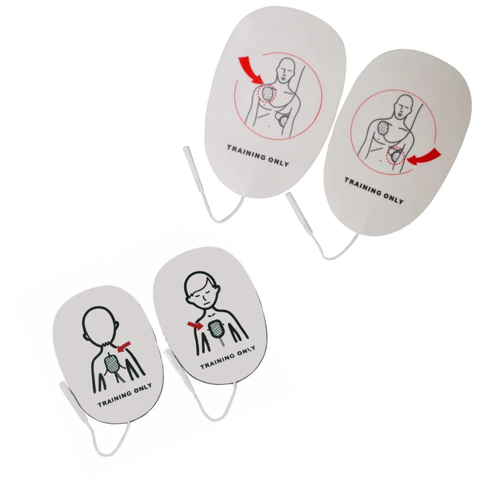Our Hearthero® AED replacement entrenamiento parches son disponible en bothadulto andpediátrico sizes.