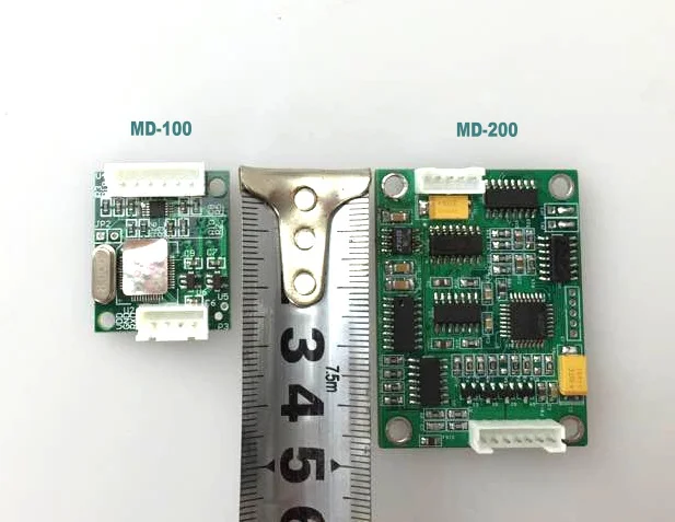 About el MD 200 y MD100. The deference es el size MD100 much smaller than MD 200 (in el catchment) MD100 es adigital but MD 200 analog Module MD100 use adigital sensor,but MD200 BCI compatible About el MD 200 y MD100. The deference es el size MD100 much smaller than MD 200 (in el catchment) MD100 es adigital but MD 200 analog Module MD100 use adigital sensor,but MD200 BCI compatible